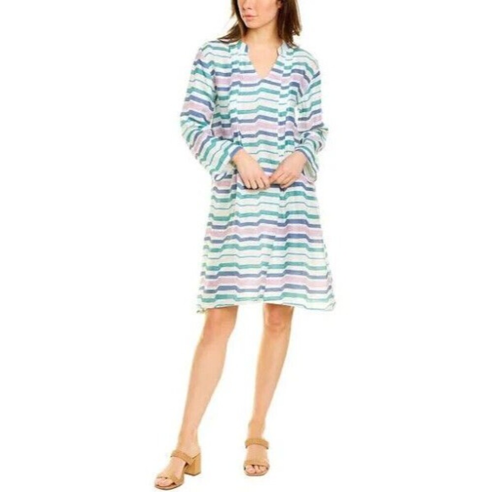NWT Pomegranate Linen Pintuck Dress Size L $187